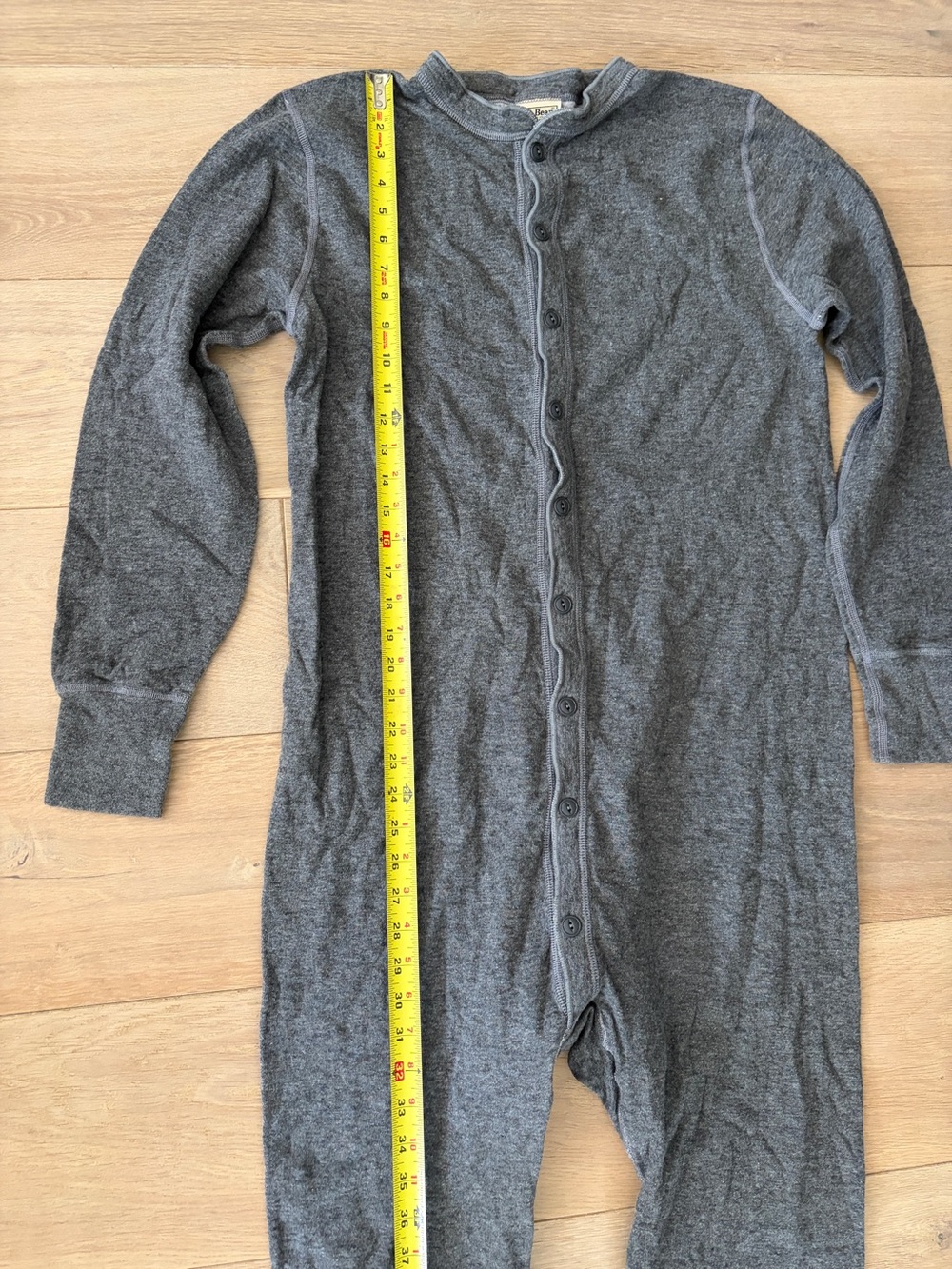 L.L.Bean wool cotton blend Two-Layer Union Suit winter cozy - size medium - Picture 7 of 12